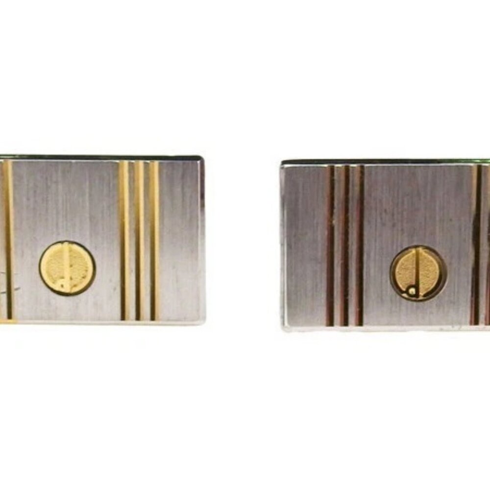 dunhill cufflinks × silver platedGold material Authentic Used - Picture 2 of 8